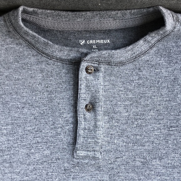 Worn once! - DANIEL CREMIEUX Thick & Warm 2-Button Henley Pullover - Picture 3 of 7